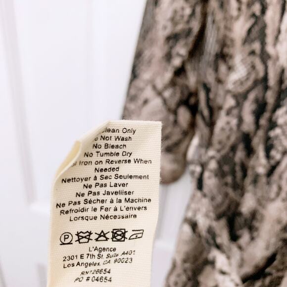 L'Agence Addison Python-Print Belted Shirtdress - Picture 8 of 12